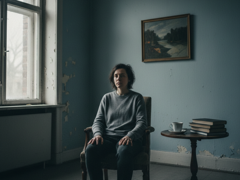 Person experiencing alexithymia showing emotional numbness and difficulty identifying feelings
