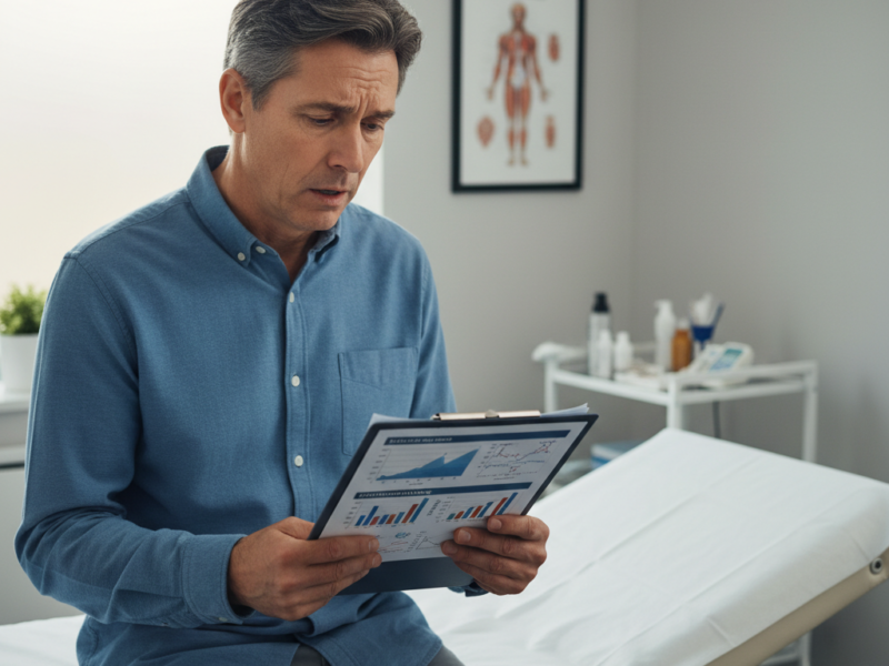 Person reviewing metabolic health risk factors with a doctor