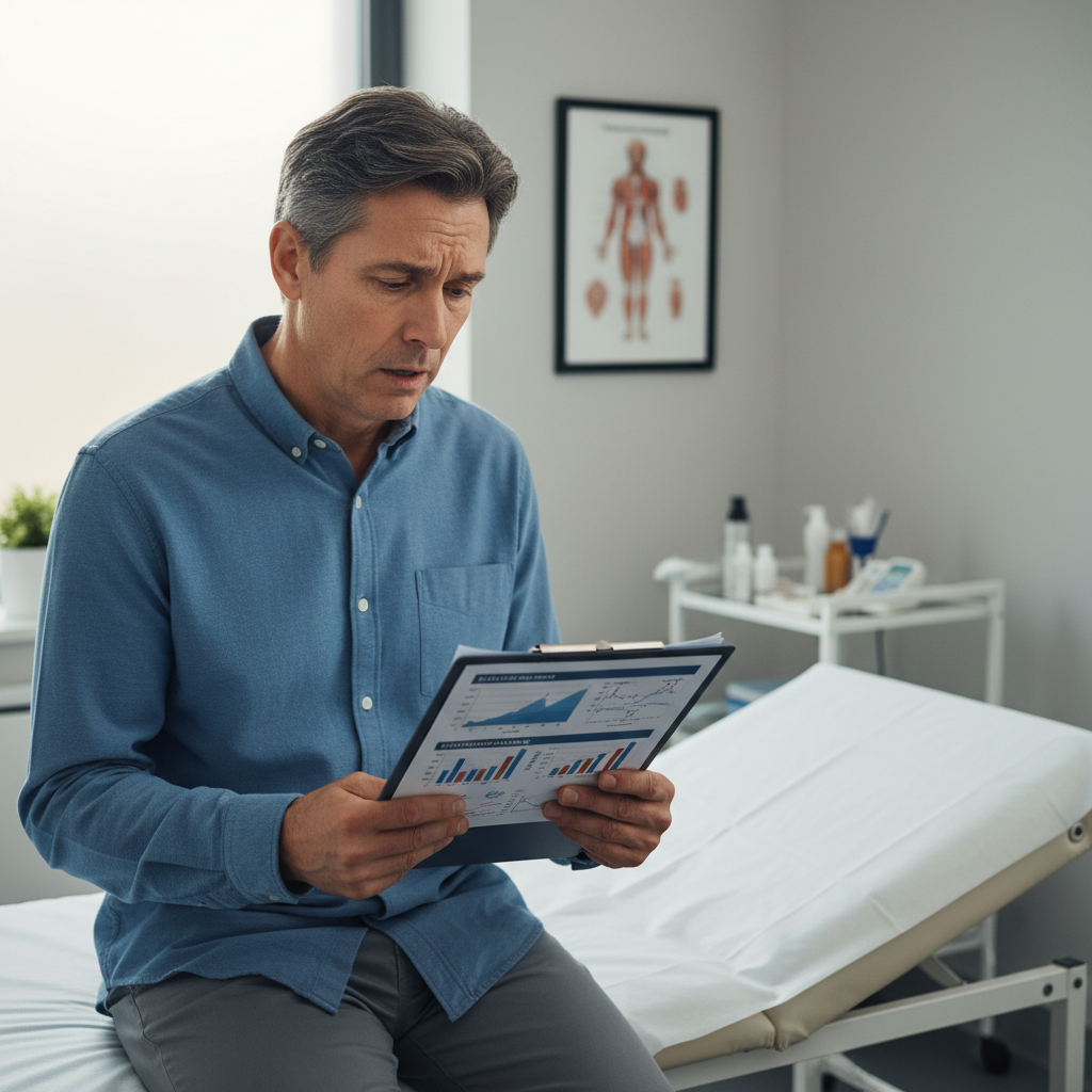 Person reviewing metabolic health risk factors with a doctor