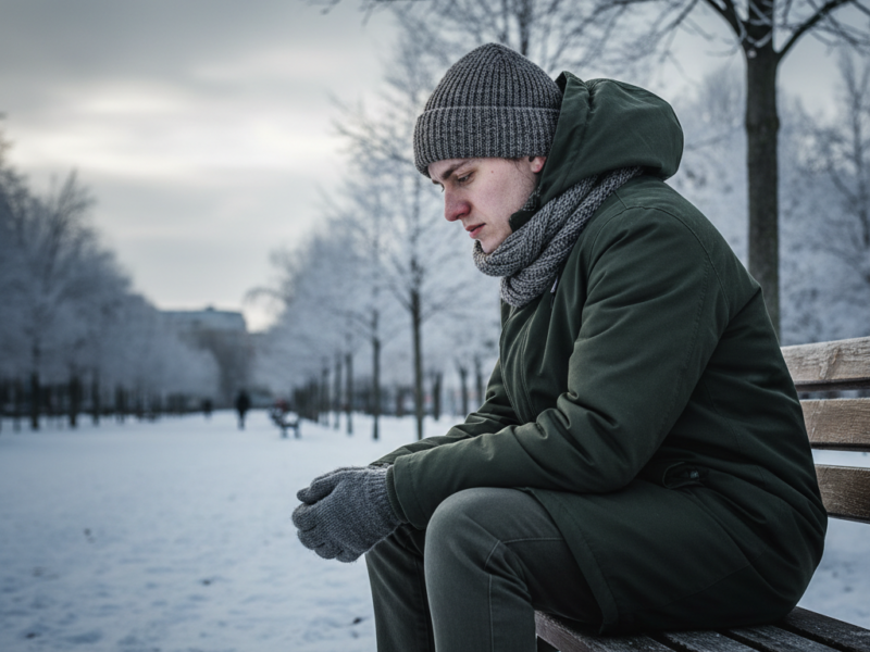Person looking pale and fatigued outdoors due to vitamin D deficiency